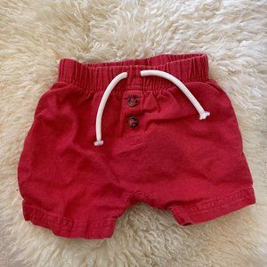Red shorts 6 mos
